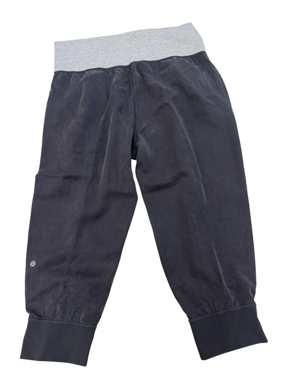Lululemon dark gray Cropped Yoga Pants with Gray Waistband
